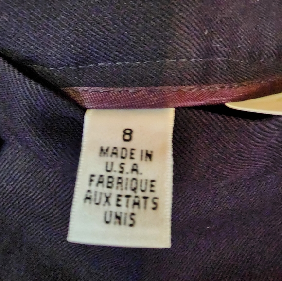 Talbots 2 Piece Deep Purple Wool Pants Suit (Jacket Size P8 Pants Size 8) - Picture 6 of 8